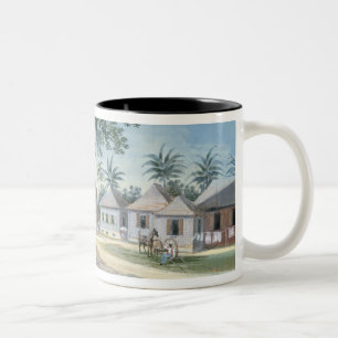 Caneca De Café Em Dois Tons Construções do missionário, St Johns, Antígua 