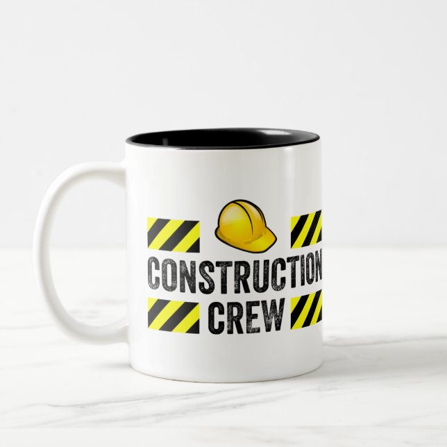 Caneca De Café Em Dois Tons Construction Crew (Esquerda)