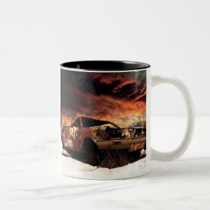 Caneca De Café Em Dois Tons "Construído para quebrar-se…" Tom dois