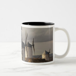 Caneca De Café Em Dois Tons Consuegra, antigos moinhos de vento de La Mancha