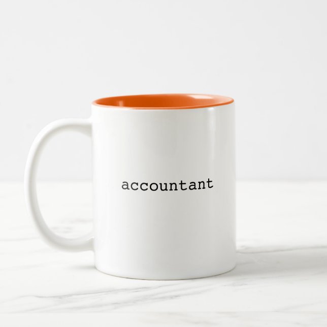 Caneca De Café Em Dois Tons contabilidade, finanças, impostos, escrituração co (Esquerda)