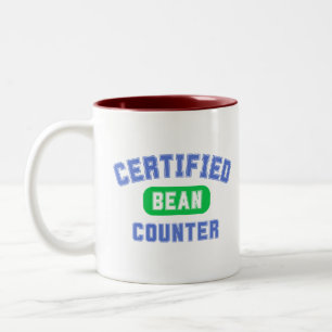 Caneca De Café Em Dois Tons Contador de Feijão Certificado para Contadores