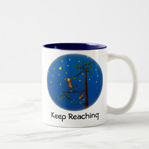 Caneca De Café Em Dois Tons Continua A Alcançar O Monkey Mug