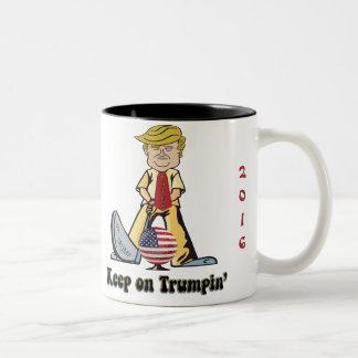 Caneca De Café Em Dois Tons Continue a piscar
