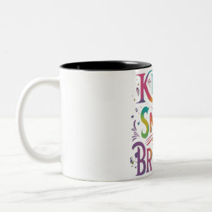 Caneca De Café Em Dois Tons Continue sorrindo Brilhante