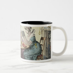 Caneca De Café Em Dois Tons Contos da maravilha - dedicada a M.G. Lewis Esq'