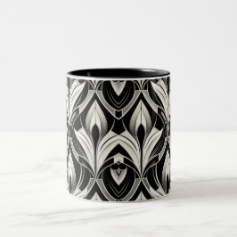 Caneca De Café Em Dois Tons Contraste preto e branco