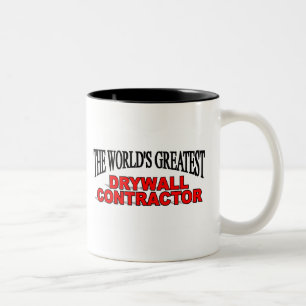 Caneca De Café Em Dois Tons Contratante do Drywall do mundo o grande