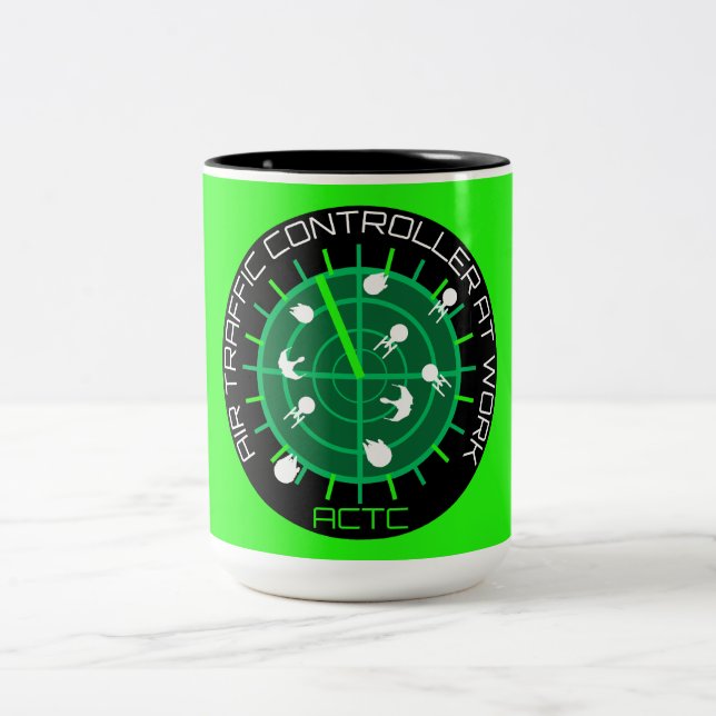 Caneca De Café Em Dois Tons Controlador de tráfego aéreo (Centro)