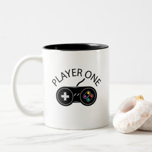 Caneca De Café Em Dois Tons Controladora de jogos do Retro Player One