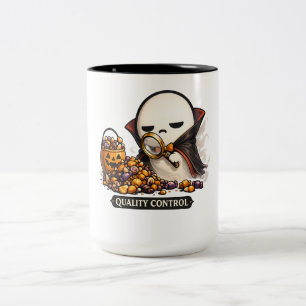 Caneca De Café Em Dois Tons Controle de Qualidade de Halloween Vampiro Fofo 