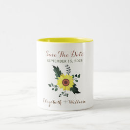 Caneca De Café Em Dois Tons Convite de Noivado Save The Date