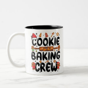 Caneca De Café Em Dois Tons Cookie Baking Crew Família Natal Gingerpão Te