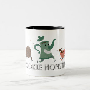 Caneca De Café Em Dois Tons Cookie Momster