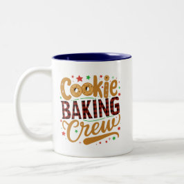 Caneca De Café Em Dois Tons Cookies Fazendo Tripulação Engraçado