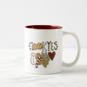 Caneca De Café Em Dois Tons Cookies para Papais noeis e presentes