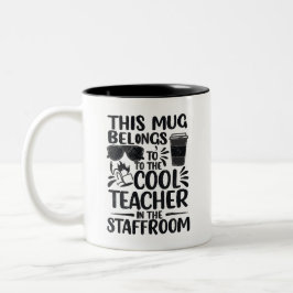 Caneca De Café Em Dois Tons Cool Teacher Staffroom Mug
