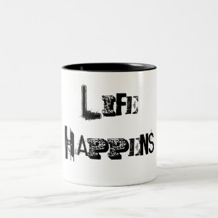 Caneca De Café Em Dois Tons Copa "A Vida Acontece"