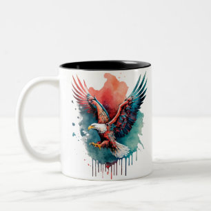 Caneca De Café Em Dois Tons cópia de Be Eagle, voando, engraçado