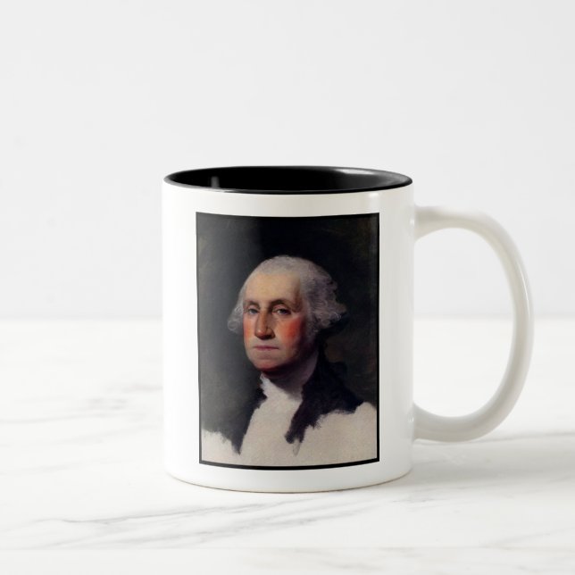 Caneca De Café Em Dois Tons Copiar Antheneum George Washington, Gilbert Stuart (Direita)