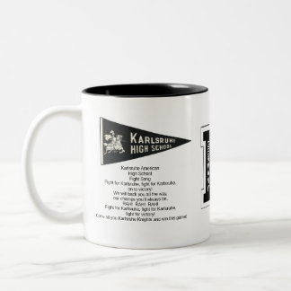 Caneca De Café Em Dois Tons Copo americano do time do colégio do segundo grau