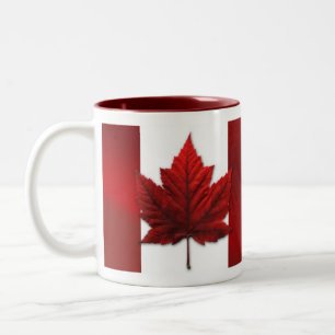 Caneca De Café Em Dois Tons Copo da lembrança da folha de bordo de Canadá dos