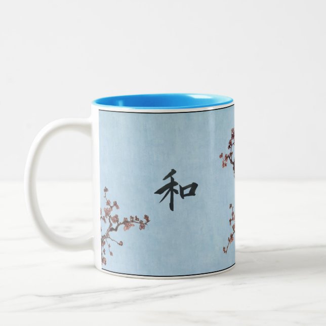 Caneca De Café Em Dois Tons Copo da "paz" de Hokusai (Esquerda)