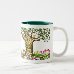 Caneca De Café Em Dois Tons copo de árvore