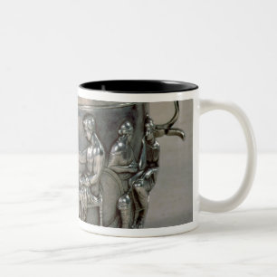 Caneca De Café Em Dois Tons Copo de bebendo romano da prata-porca jovem