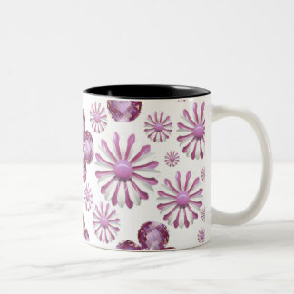 CANECA DE CAFÉ EM DOIS TONS COPO DE CAFÉ COR-DE-ROSA DA FLOR BLING
