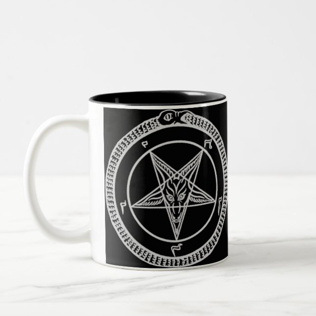 Caneca De Café Em Dois Tons Copo de café de Baphomet (Esquerda)