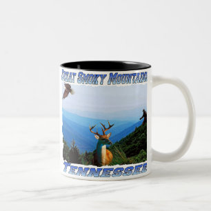Caneca De Café Em Dois Tons Copo de café de Great Smoky Mountains Tennessee