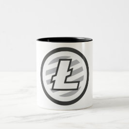Caneca De Café Em Dois Tons Copo de café de Litecoin