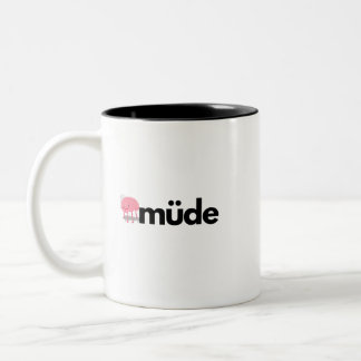 Caneca De Café Em Dois Tons Copo de Café Divertido com Palavra Minimalista em
