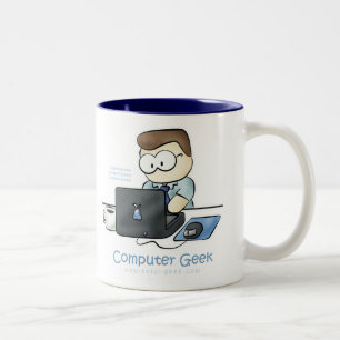 Caneca De Café Em Dois Tons copo de café do geek do computador