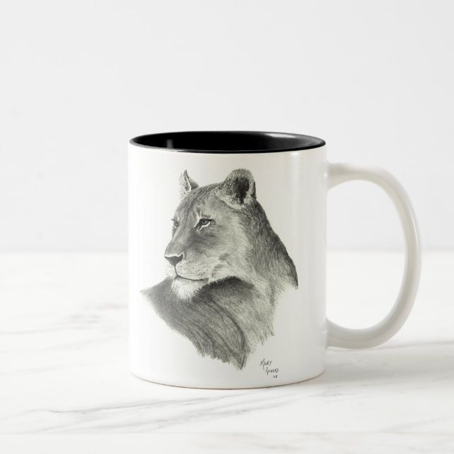 Caneca De Café Em Dois Tons Copo de café do orgulho do leão (Direita)