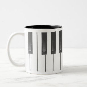 Caneca De Café Em Dois Tons Copo de café do piano