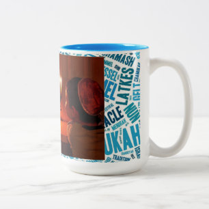 Caneca De Café Em Dois Tons Copo de café feito sob encomenda feliz da foto de