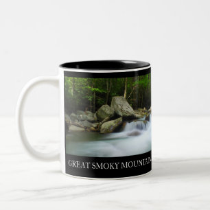 Caneca De Café Em Dois Tons Copo de café frente e verso Great Smoky Mountains