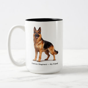 Caneca De Café Em Dois Tons Copo de Café Pastor Alemão Meu Amigo Cão Leal