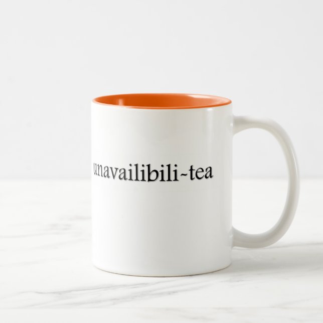 Caneca De Café Em Dois Tons copo de chá do Unavailabili-chá (Direita)