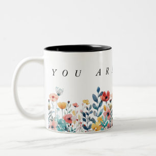 Caneca De Café Em Dois Tons copo de flor personalizado