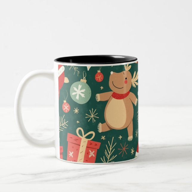 Caneca De Café Em Dois Tons copo de natal (Esquerda)