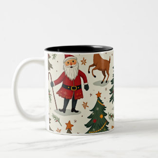 Caneca De Café Em Dois Tons copo de natal