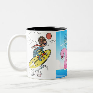 Caneca De Café Em Dois Tons Copo de teia de verão