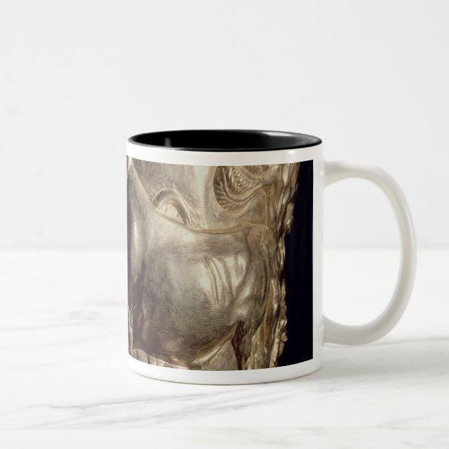 Caneca De Café Em Dois Tons Copo, descrevendo um touro doméstico (Direita)