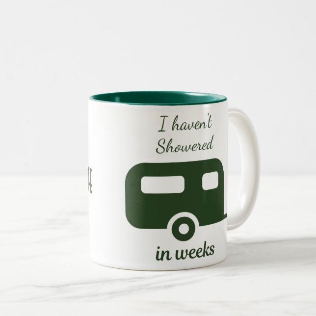 Caneca De Café Em Dois Tons Copo do acampamento (Frente Esquerda)