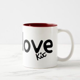 Caneca De Café Em Dois Tons copo do amor