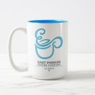 Caneca De Café Em Dois Tons Copo do EP de Parker do "logotipo do leste grande"