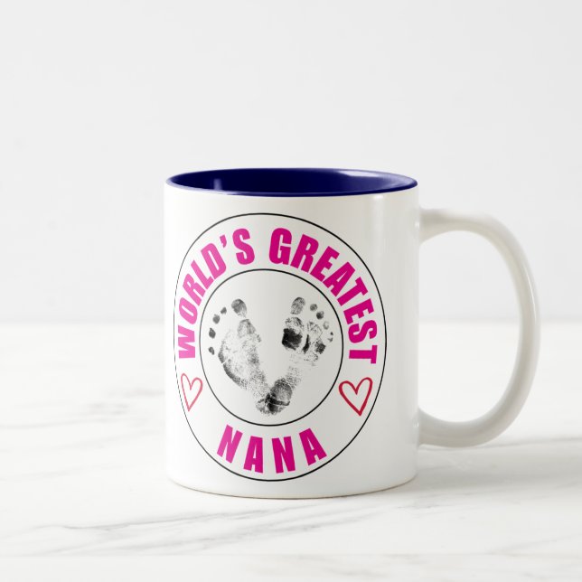 Caneca De Café Em Dois Tons Copo do Greatist Nana do mundo (Direita)